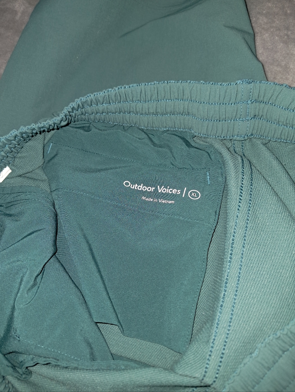 Outdoor Voices Rectrek Womens Green Teal Elastic Waist Pants Pockets Hiking XL. - Picture 4 of 8